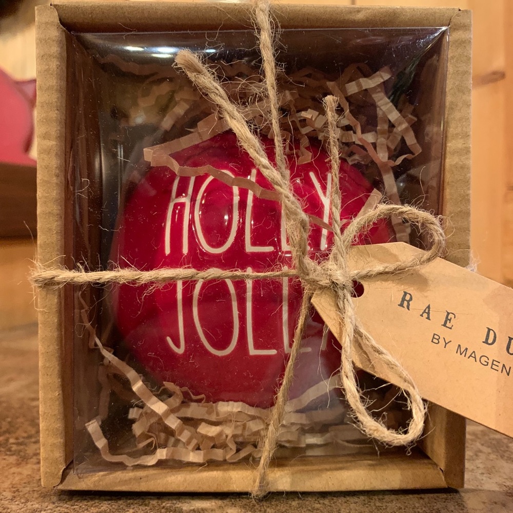 Rae Dunn “Holly Jolly” Ornament